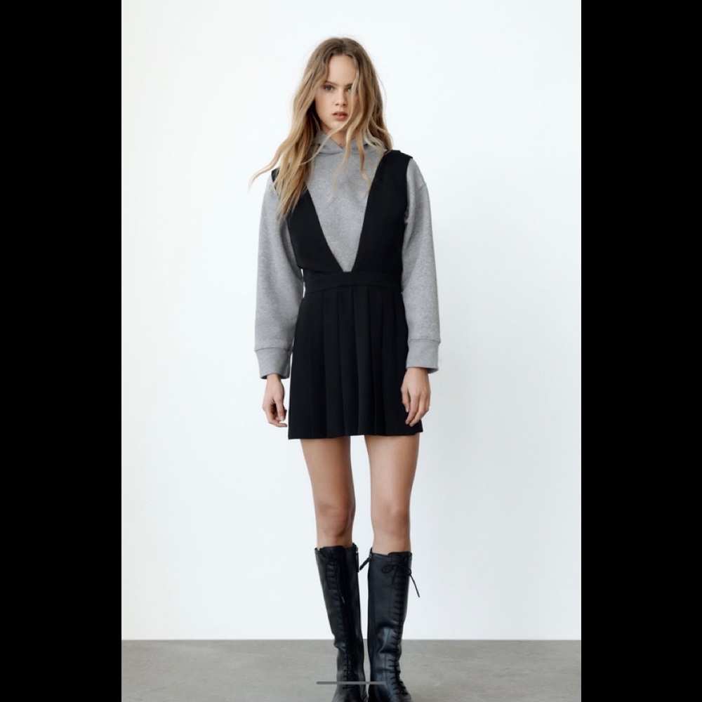 Zara Black and Gray Dress